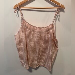 Aerie Gingham Tie Tank